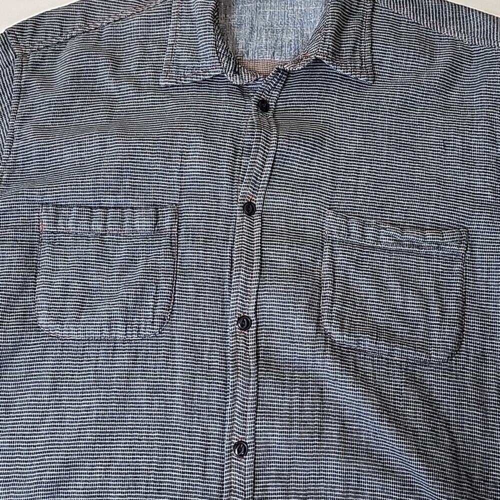 Carbon 2 Cobalt Men Sz XXL 100% Cotton Grunge Goth Preppy Pockets Shirt - Picture 4 of 11
